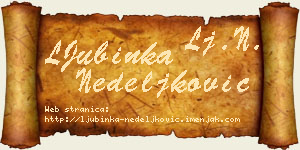LJubinka Nedeljković vizit kartica